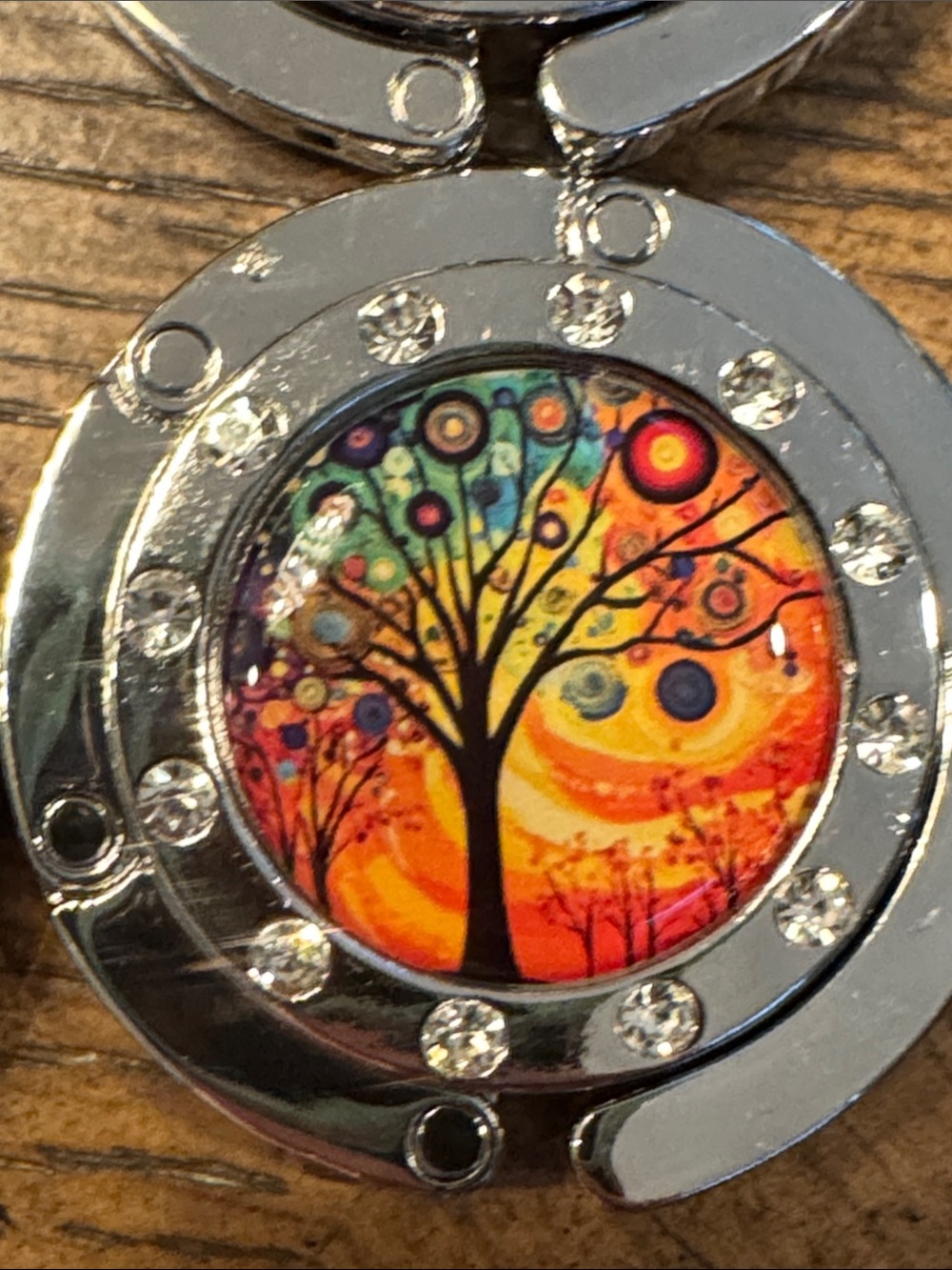 Purse Hooks - Colorful Tree Hooks In Orange, Blue, Yellow  No pink or white sky - Picture 8 of 9